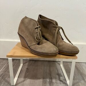 Jcrew Women's Tan Wedge Ankle Boots